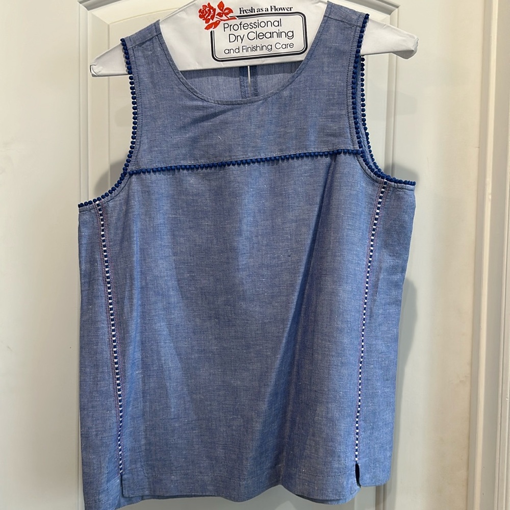 J Crew Cotton/Linen blend sleeveless top, size 6